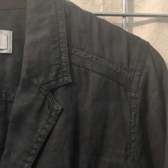 Linen blazer jacket w one button - Picture 3 of 4